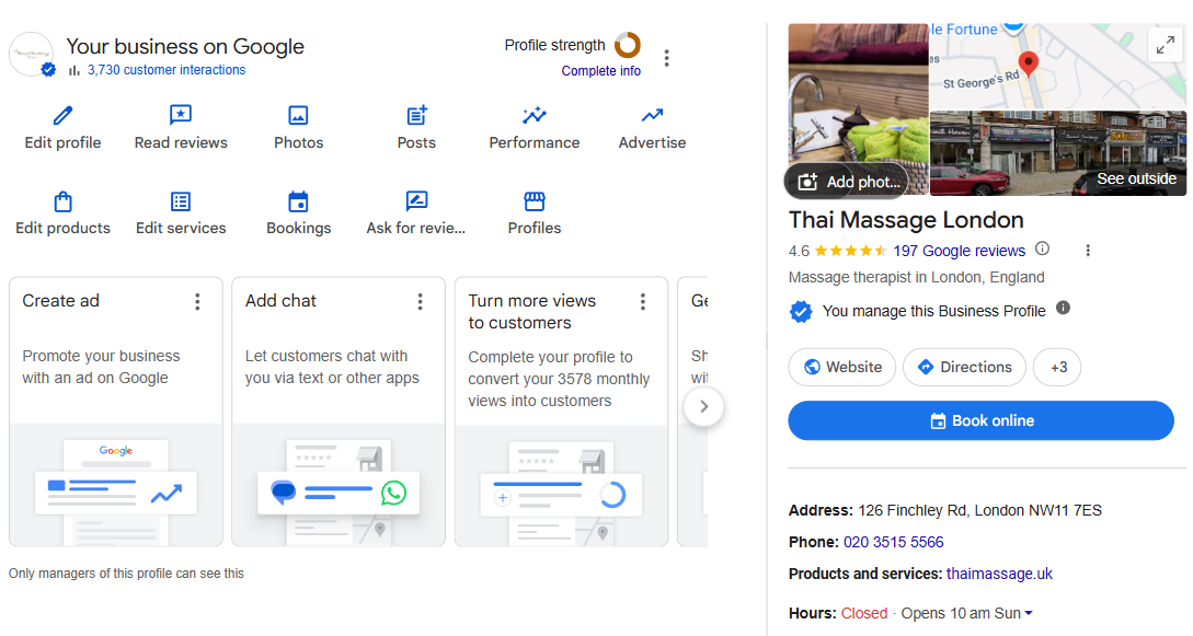 Google Business Profile Tips สำหรับร้านนวด